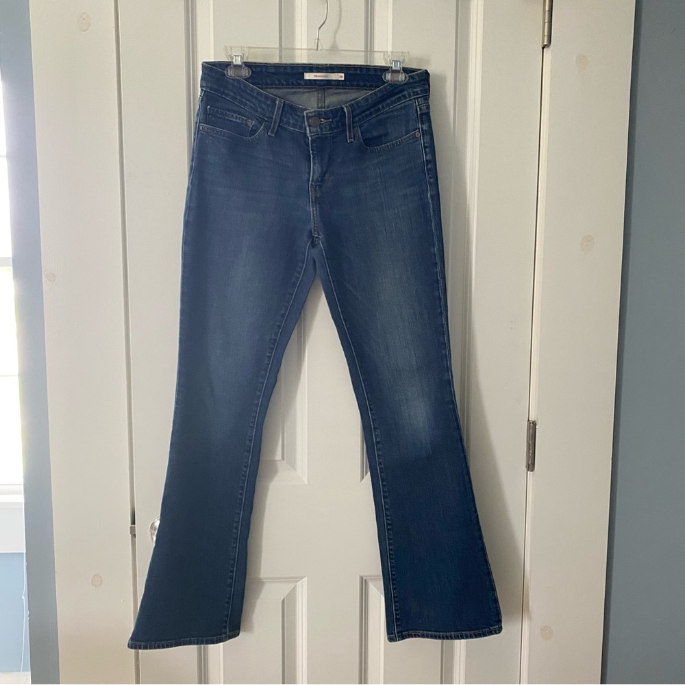 Levi’s 715 Shaping Boot Cut Jeans, Womens 28 x 30, Dusty Blues, classic denim
